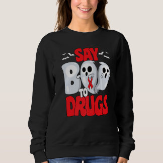 Say Boo To Drugs Red Ribbon Week Awareness Hallowe T Shirt