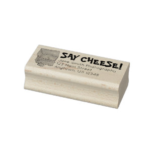 SAY CHEESE Cheddar Wedge Photographer Adress Stämpel