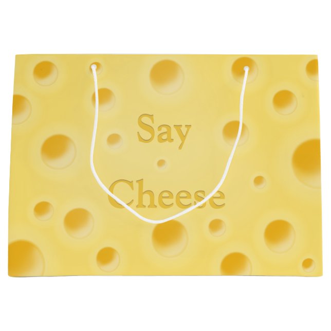 "say Cheese" Cute Cutomizable Holey Gult Cheese (Framsidan)