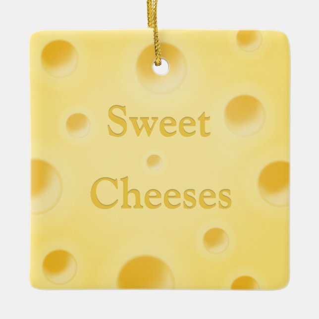 "say Cheeses" Swiss Cheese Slice Personlig" Julgransprydnad Keramik (Framsida)