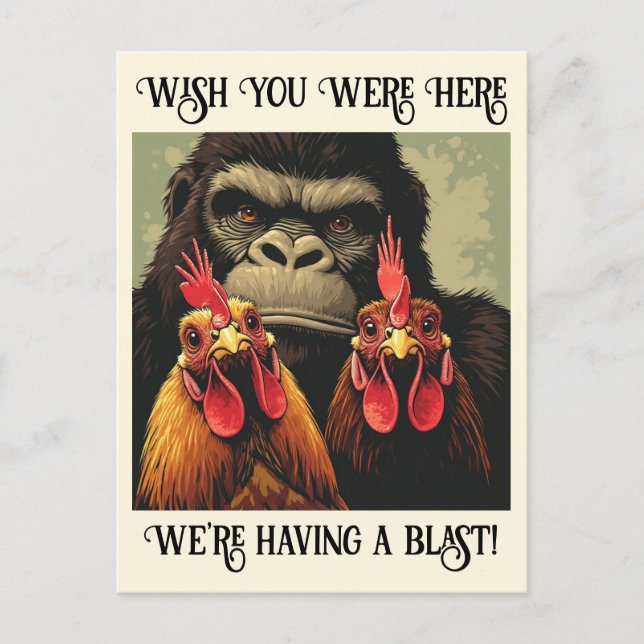 “Say Cheesy” Cheesy Chicken Vykort (Framsida)