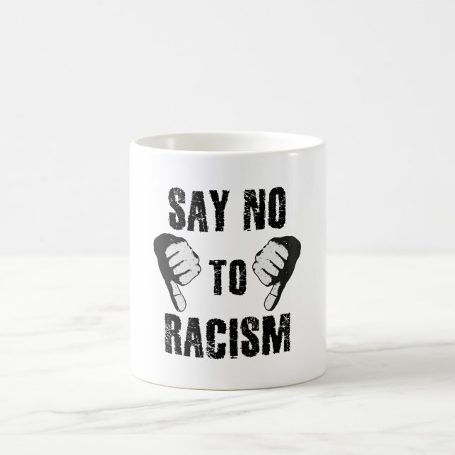 Say no to racism kaffemugg (Center)