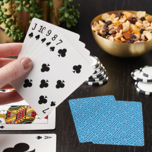 Sayagata mönster, japanska, blå och Baby blue Casinokort
