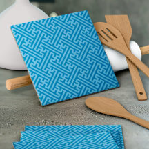 Sayagata mönster, japanska, blå och Baby blue