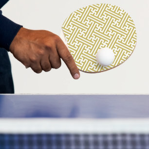 Sayagata mönster, japanska, Guld och vita Pingisracket