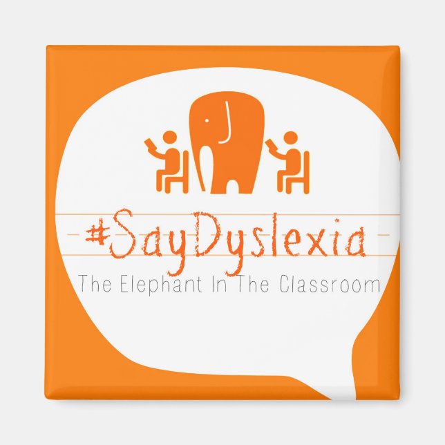 #sayDyslexia Magnet - Logotypen Tal Bubble (Framsidan)