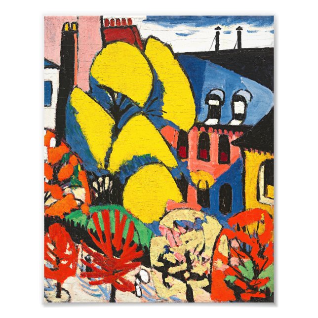 Sayen-Träd, färgstark målning, Fototryck (Framsidan)