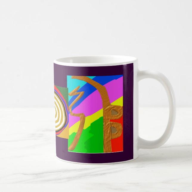 Sayhayki   SÄTTA EN KLOCKA PÅ regnbågen Kaffemugg (Höger)