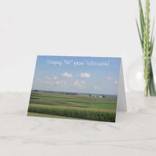 "Saying Hello from Wisconsin" Card Kort