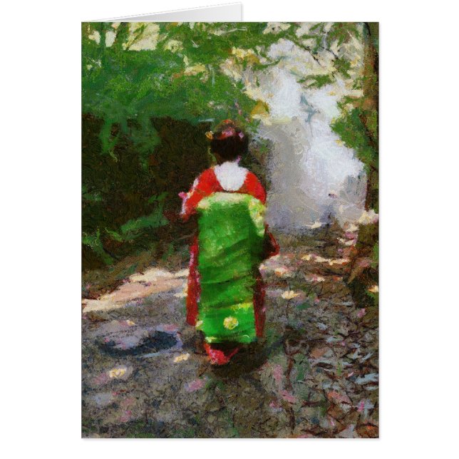 Sayonara maiko-san-kort hälsningskort (Framsidan)