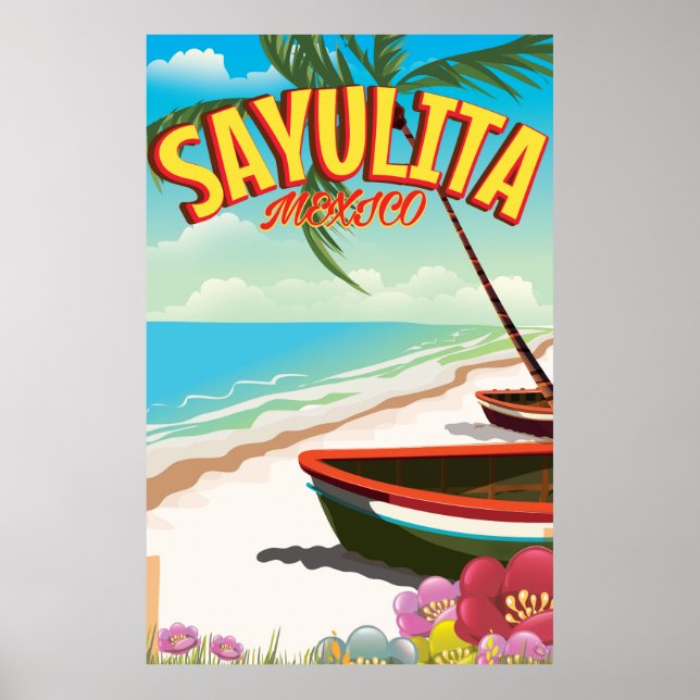 Sayulita Mexican-reseaffisch Poster (Framsidan)