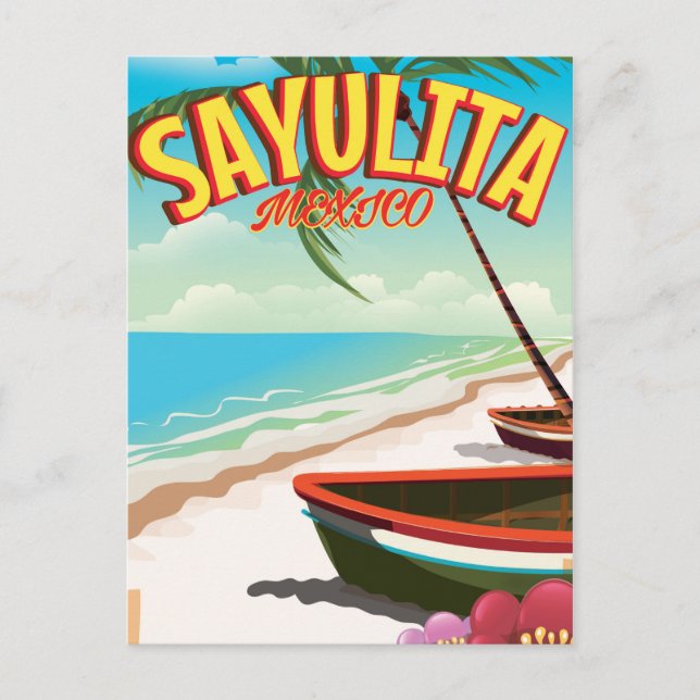 Sayulita Mexican-reseaffisch Vykort (Framsida)