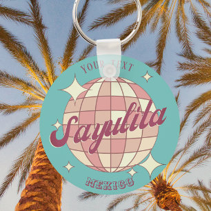 Sayulita Mexico Retro Vintage Party souvenir Nyckelring