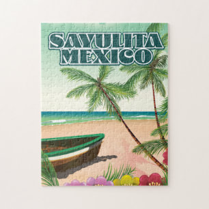 Sayulita Mexico-stranden poster Pussel