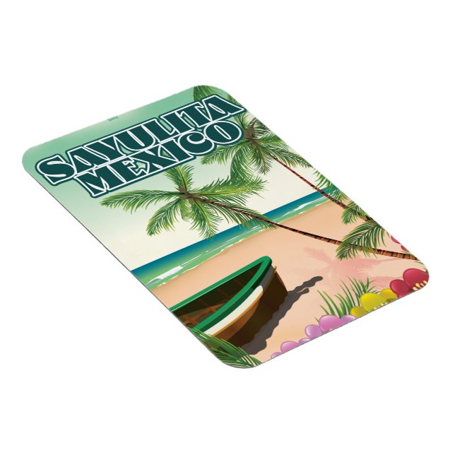 Sayulita Mexiko strand affisch Magnet (Högersidan)