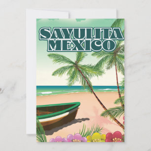 Sayulita Mexiko strandaffisch Spara Datumet