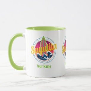 Sayulita Mexiko Surfer Vintage Wave Sunset Bigwave Mugg