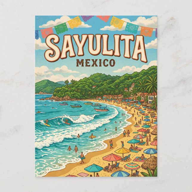 Sayulita Mexiko Vykort (Framsida)