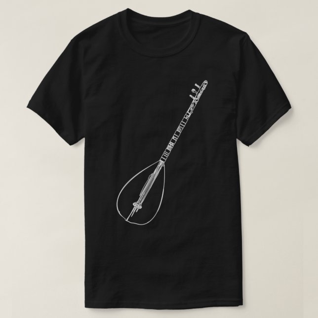 Saz Baglama traditional Turkish Instrument Turkish T Shirt (Design framsida)