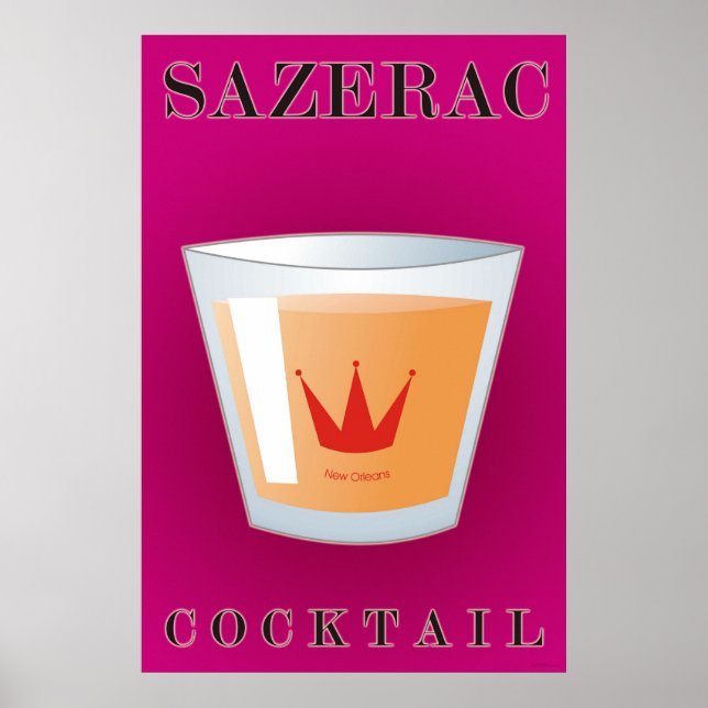 Sazerac Cocktail Poster (Framsidan)