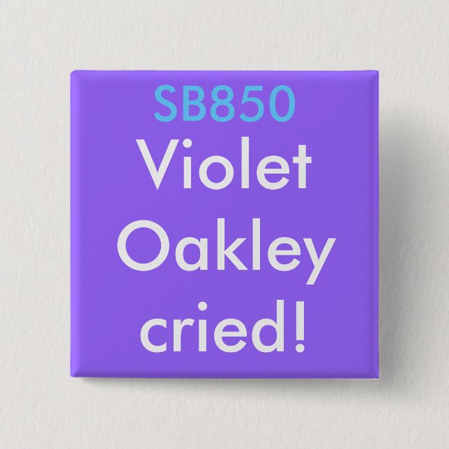 SB850 VioletOakleycried! Knapp (Framsida)