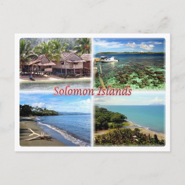 SB Malaitaöarna - Gizo - Bonegi Beach - Honiara Vykort (Framsida)