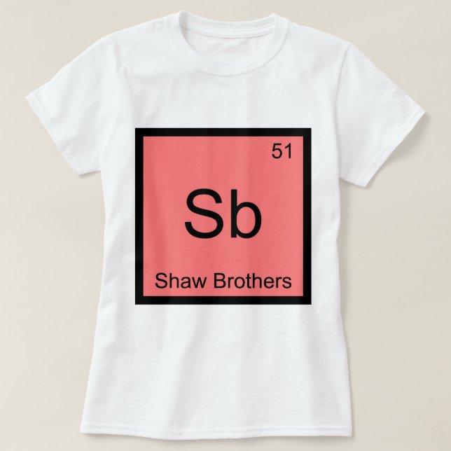 Sb - Shaw Brothers Kemiskt Element Symbol T-shirt (Design framsida)
