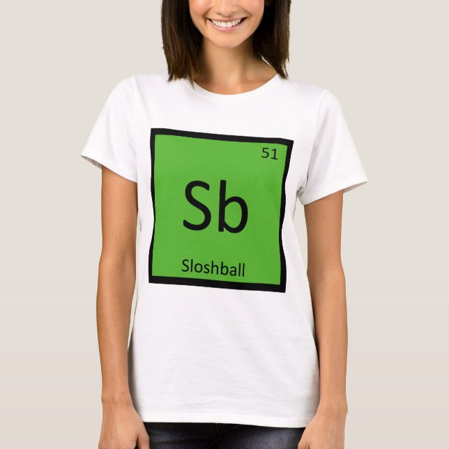 Sb - Sloshball Sportkemins Periodiska System Tee (Framsida)