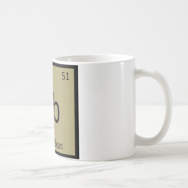 Sb - Strängböna Grönsak Kemisymbol Kaffemugg (Höger)