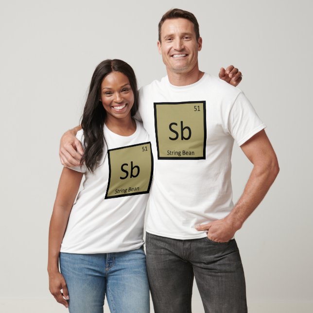 Sb - String Bean Vegetable Chemistry Symbol Tee (Unisex)