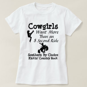 Sbc-cowgirlen mer än 8 understöder ritt tee shirt