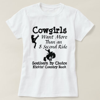 Sbc-cowgirlen mer än 8 understöder ritt tee shirt