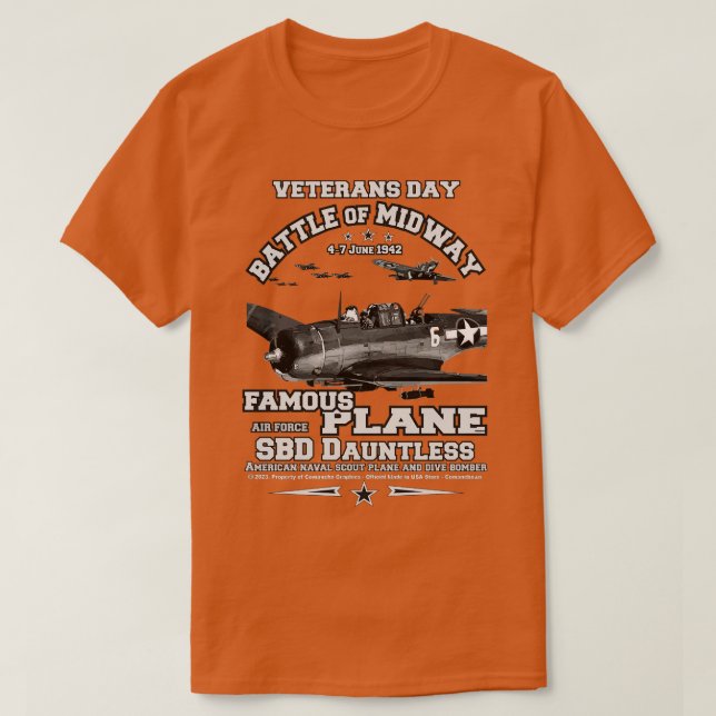 SBD Dauntless Battle of Midway T Shirt (Design framsida)