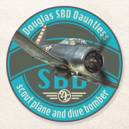 SBD Dauntless Underlägg Papper Rund