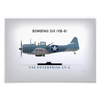 SBD utan tråd sände bomber av bombplan sex (VB-6) Fototryck