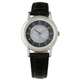 SBS Black and Silver Classic Black Leather Armbandsur