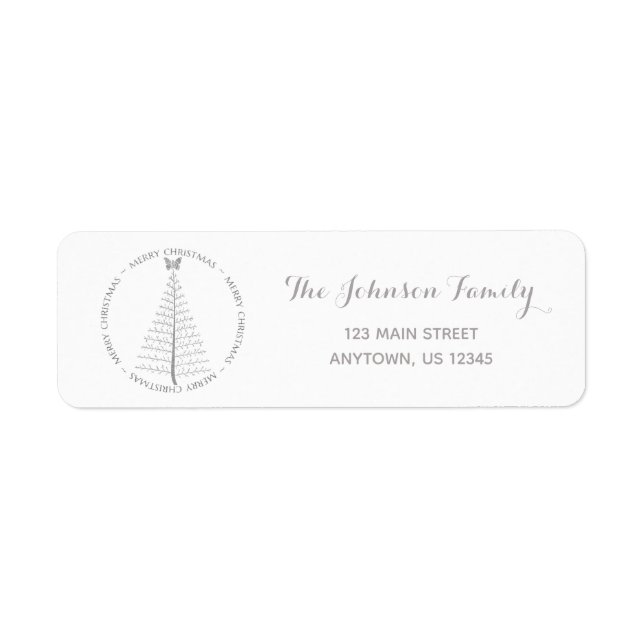 SBTF Anpassningsbar Helgdag Returadress-Silver Returadress Etikett (Framsidan)