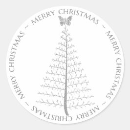 SBTF-Anpassningsbar Helgdag Sticker - Silver Runt Klistermärke