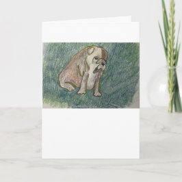 SBulldog Hund Välkomstkort Kort