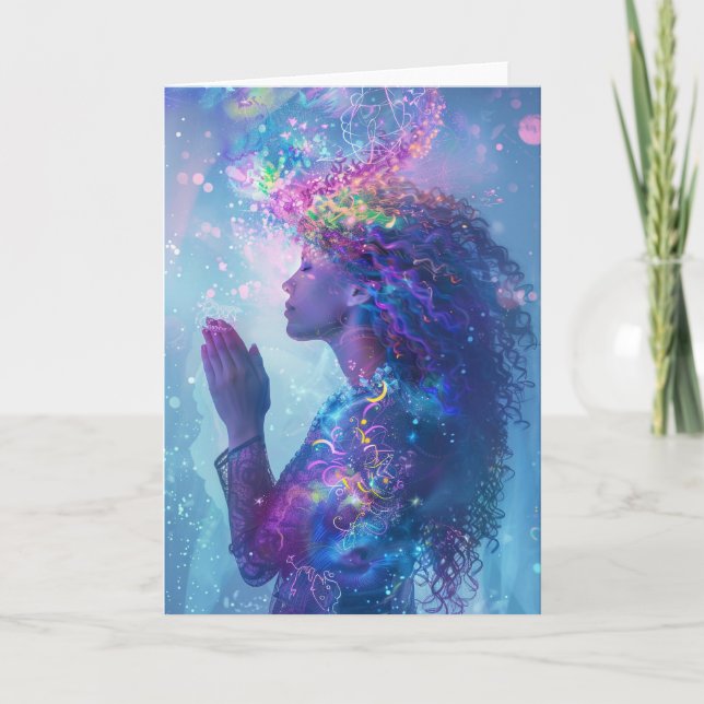 *~* SC4 Magic Woman Prayer Esoteric BLANK Tack Kort (Framsida)
