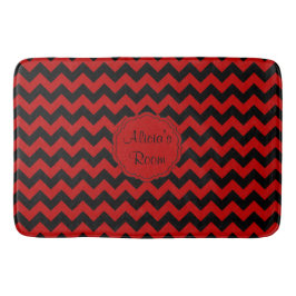 SC Chevron Bath Mat-Red-Black Badrumsmatta