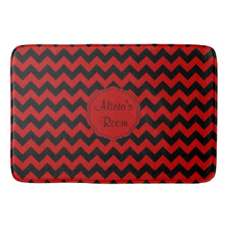 SC Chevron Bath Mat-Red-Black Badrumsmatta