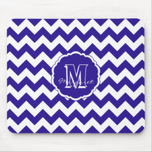 SC Chevron Mouse Pad-Blue och White Light Musmatta