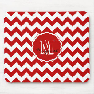 SC Chevron Mouse Pad-Red och White Musmatta