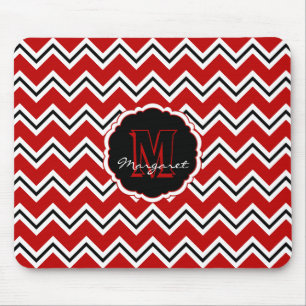 SC Chevron Mouse Pad-Red, White and Black Musmatta