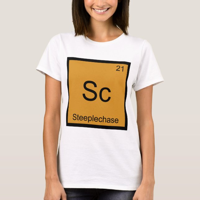 Sc - För kemiinslag för Steeplechase roligt symbol T-shirt (Framsida)
