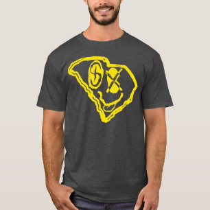 SC Ögon South olina Grunge Smiling Ansikte Black b T Shirt