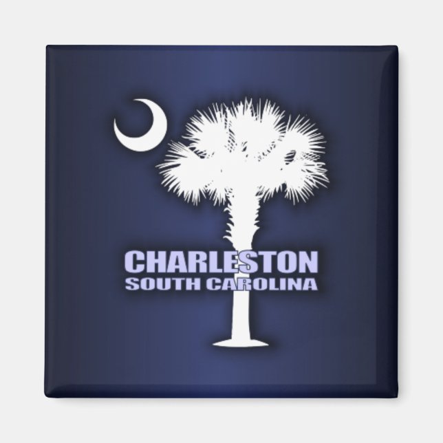 SC Palmetto & Crescent (Charleston) Magnet (Framsidan)