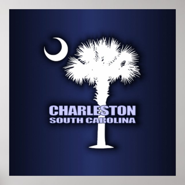 SC Palmetto & Crescent (Charleston) Poster (Framsidan)