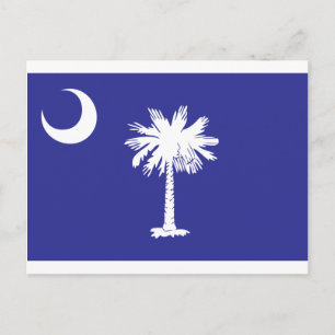 SC Palmetto Måne Statlig flagga Vykort